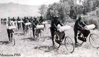 The 25th Regiment travelled on bikes