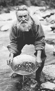 Old prospector with Murray's treasure!