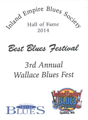 Historic Wallace Blues Festival, Hall of Fame winner 2014