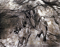 click to see a 579x456 pixel image of these early Gold Hunter miners in a separate window