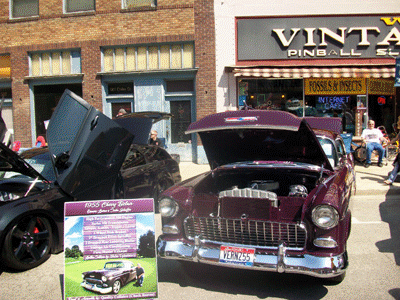 newer cars at the 2012 Depot Day Car Show in Wallace Idaho