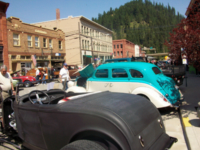 south Sixth Street during the 2012 Depot Day Car Show in Wallace Idaho